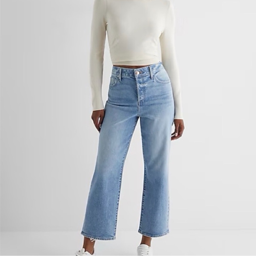 Express Light Blue Flare Jeans
